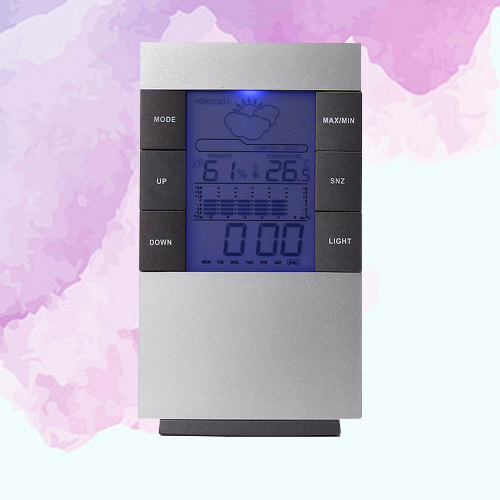 Thermometer Digital - 1Pcs LCD Digital Alarm Clock Thermometer