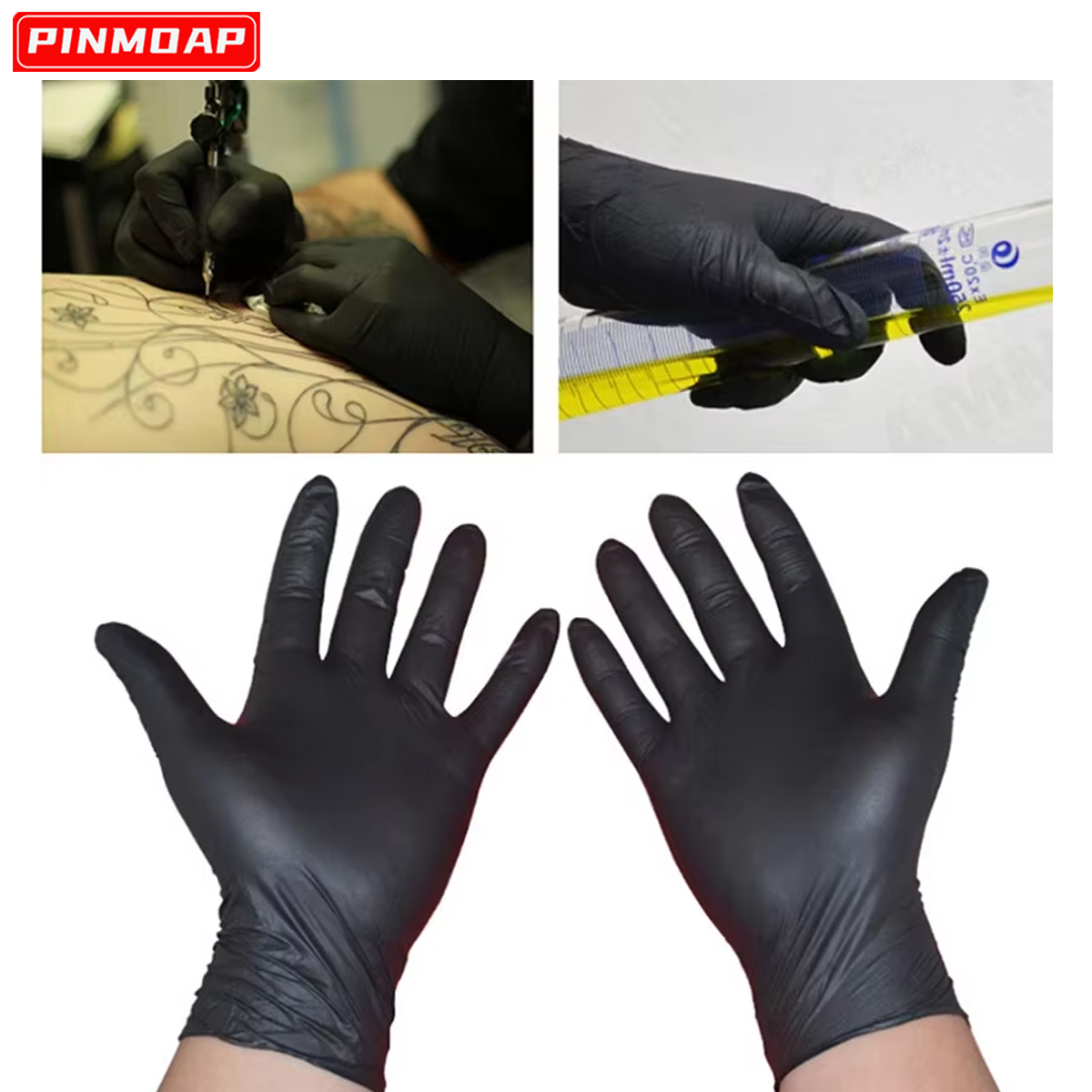 10/50 Pcs Disposable Black Nit - Medical Gloves ulasan dan harga