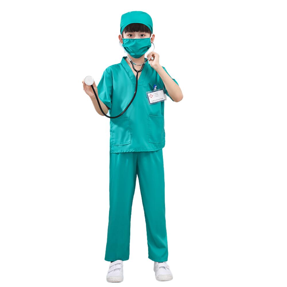 6PCS Doctor Scrubs Uniform Set - Surgical Mask ulasan dan harga