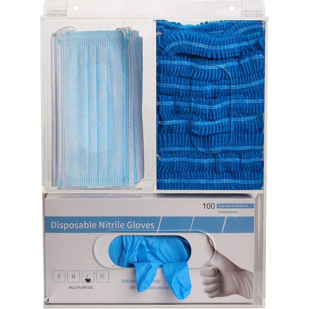 3 Grids Acrylic Glove Holder T - Medical Gloves ulasan dan harga