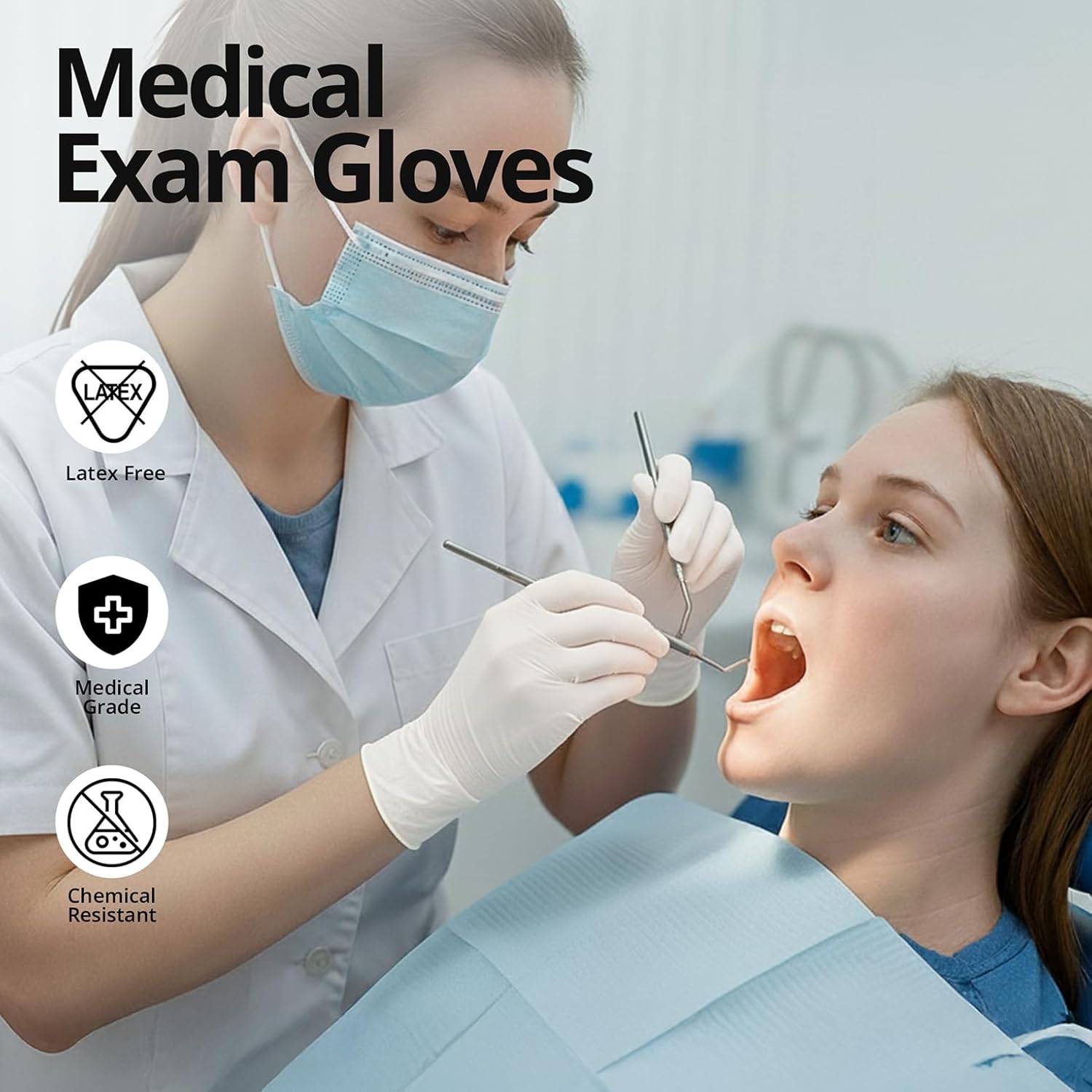 Heavy Duty White Nitrile Glove - Medical Gloves ulasan dan harga