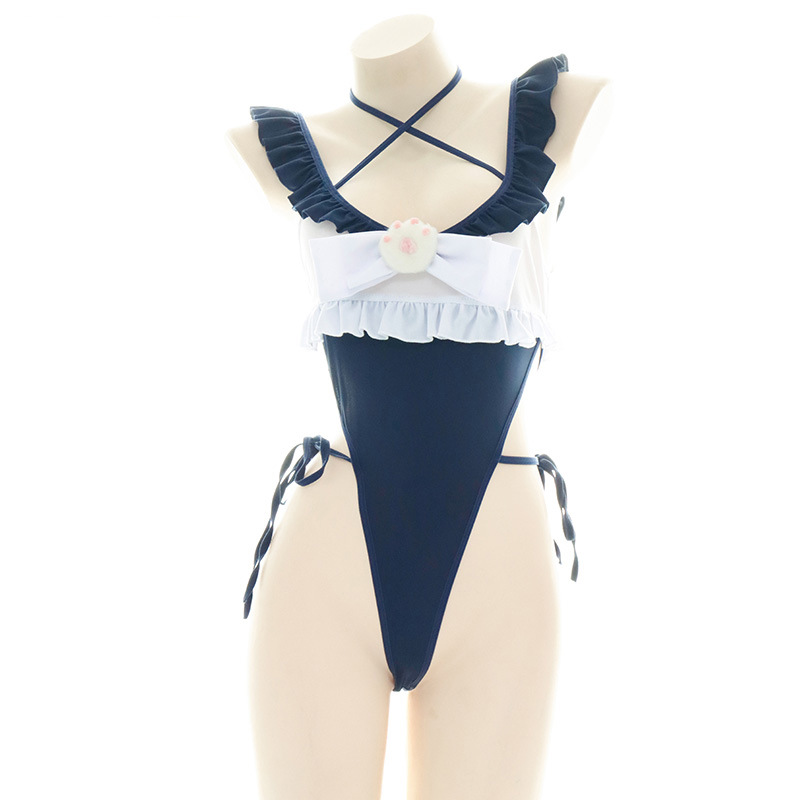 Cute Ruffled Edge One Piece Sw - Bandage ulasan dan harga