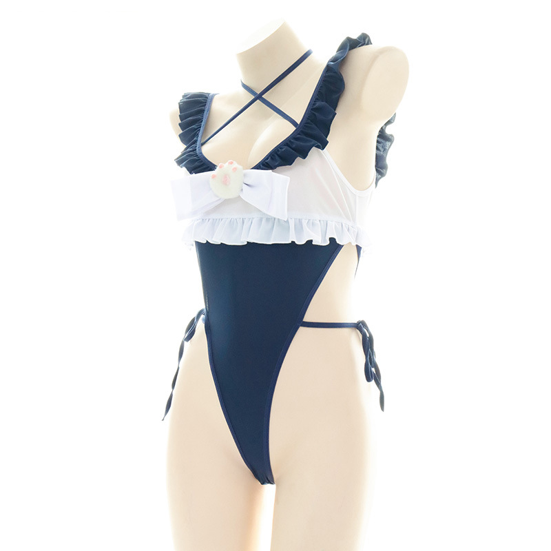 Cute Ruffled Edge One Piece Sw - Bandage ulasan dan harga