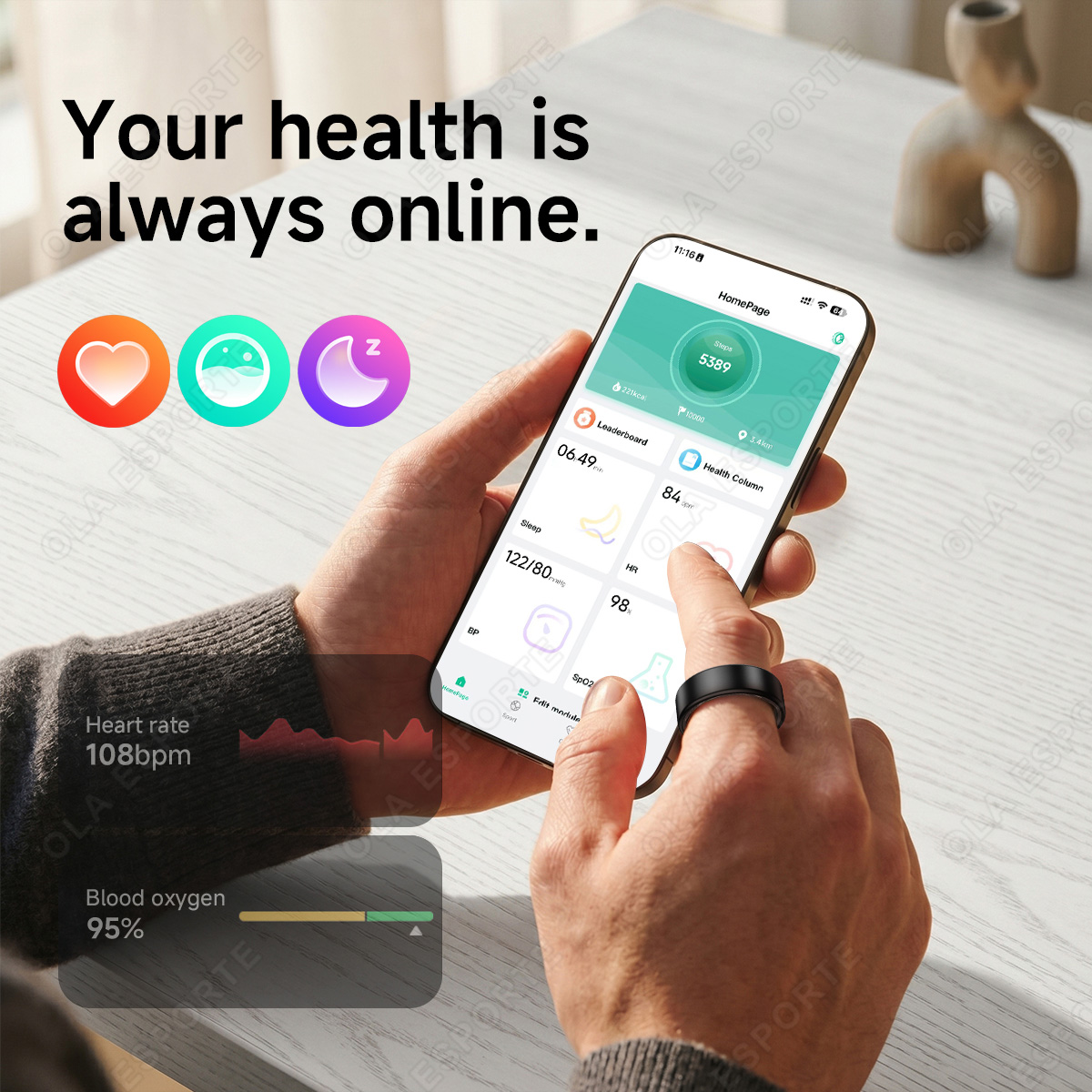 Smart Ring Heart Rate Blood Pr - Blood Pressure Monitor ulasan dan harga