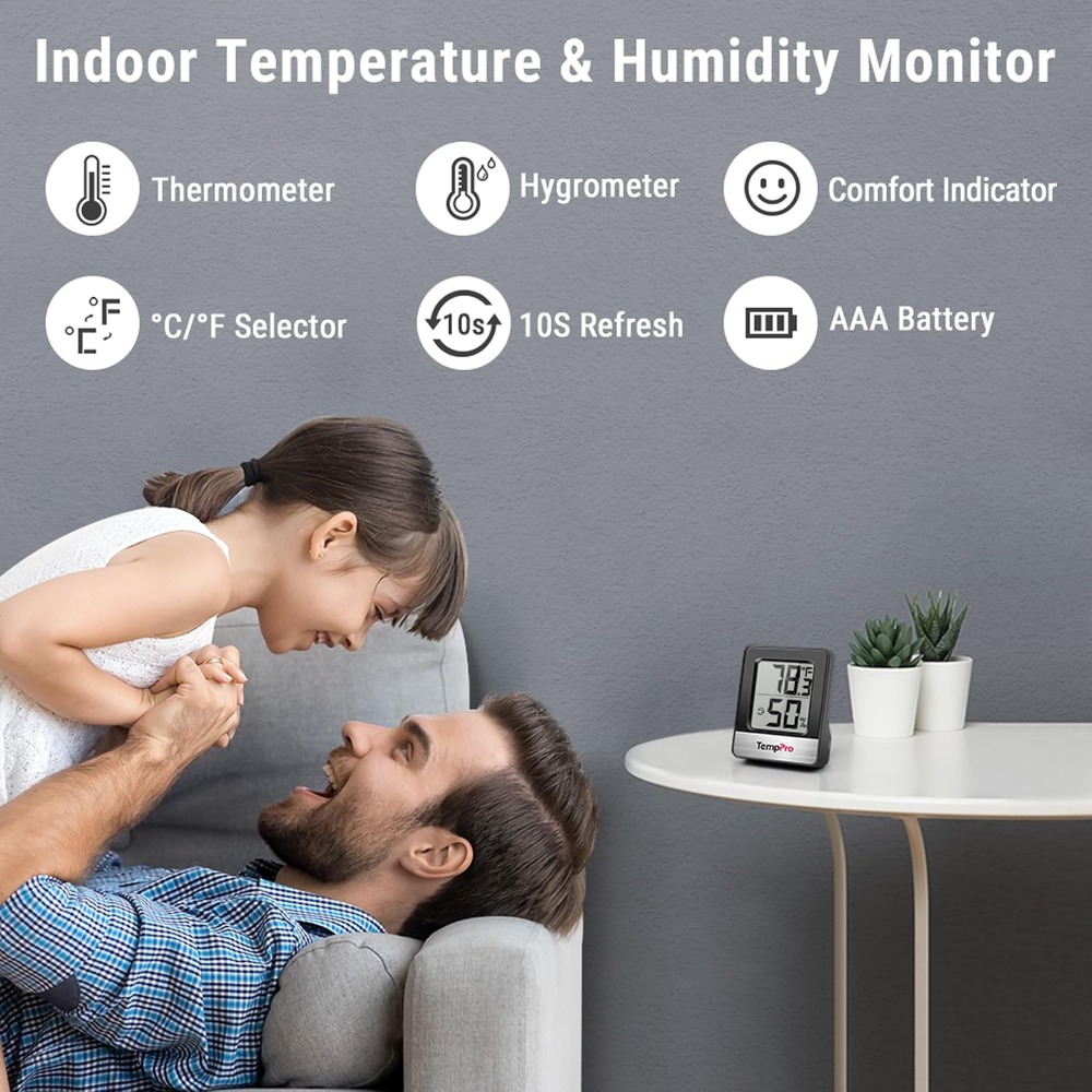 Digital Hygrometer Indoor Ther - Thermometer Digital ulasan dan harga